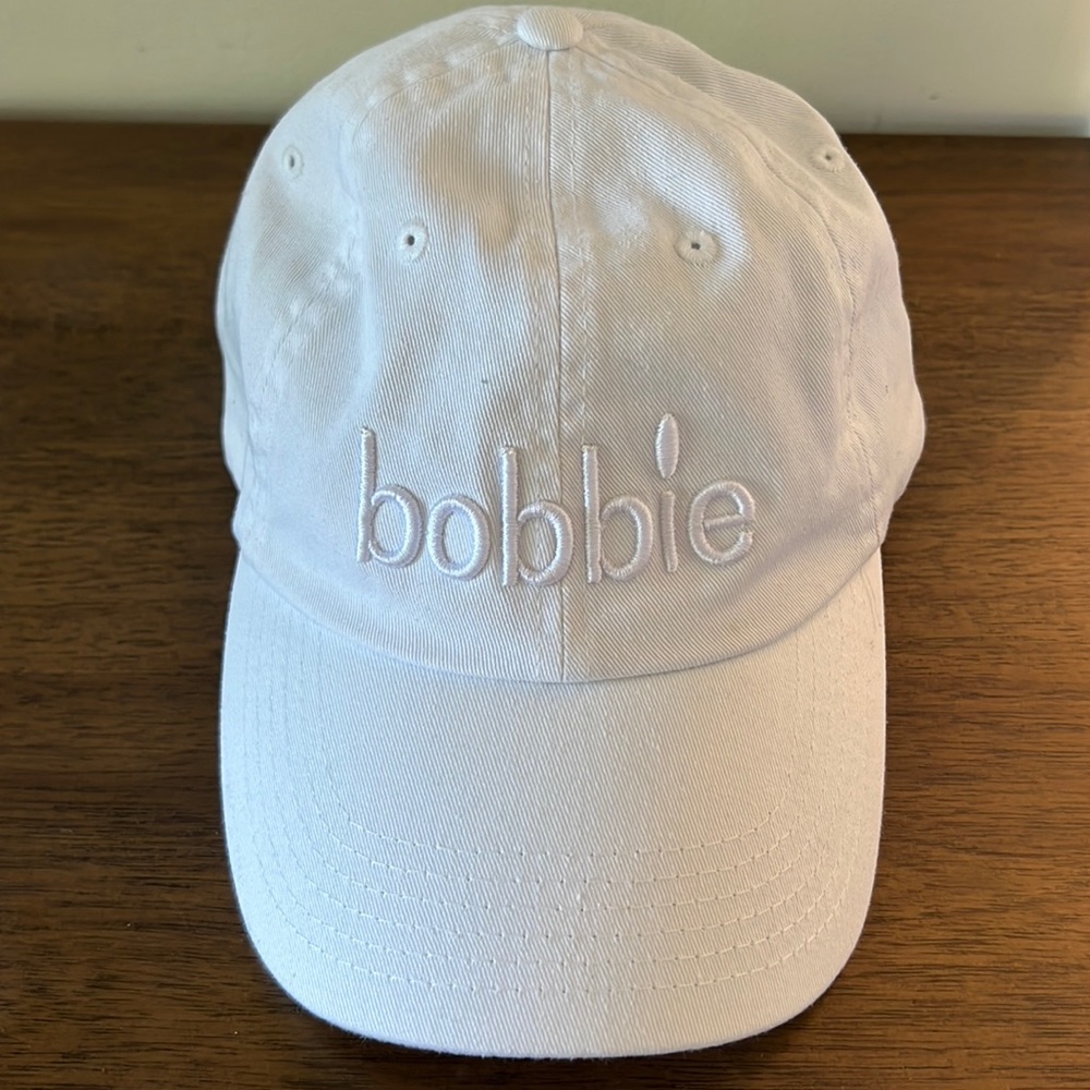 Bobbie White Embroidered Baseball Cap - Women's Accessory